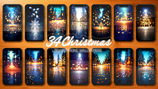 34 Minimalistic Christmas Lights Wallpapers for Smartphones